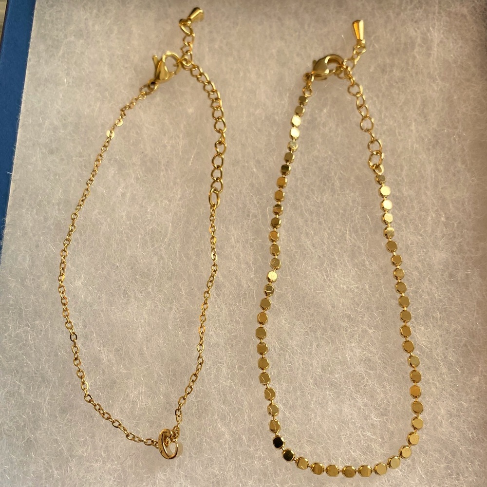 Tom Design Shop initial “C” bracelet set! Gold plated brass.